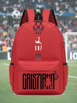 Football CR7 Backpack Graffiti Art Cartoon Print SchoolBAG Backpack Lightweight Casual Daypack for Students Travel