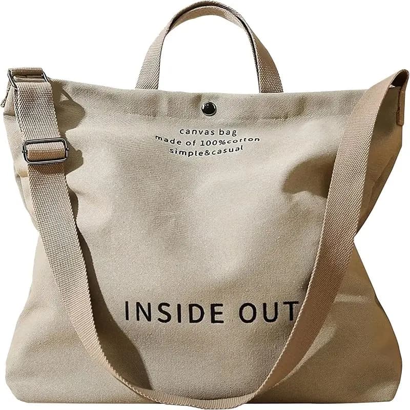 Large Tote Bag for Women, Canvas Bag Women Gift, Fashion Crossbody 16oz 100% Cotton Bag, Large Capacity Shoulder Bag pd
