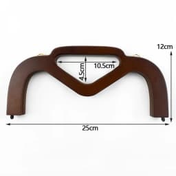 1Pc 25cm Wooden Bag Handle for Purse Frame Wallet Clourse Clip Kiss Clasp Women's Handbag DIY Sewing Bracket Bags Accessories