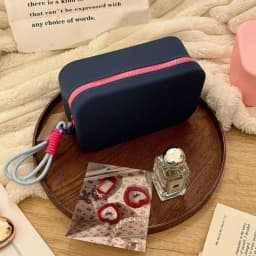 Zipper Pouch Silicone Storage Bag ID Credit Card Holder Lipstick Bags Silicone Makeup Holder Waterproof Large Capacity
