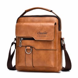 2024 New Luxury Brand Men Crossbody Bag Leather Shoulder Bag For Men Handbags Brown Business Large Capacity Messenger Side Bags