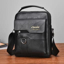 2024 New Luxury Brand Men Crossbody Bag Leather Shoulder Bag For Men Handbags Brown Business Large Capacity Messenger Side Bags