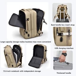 Weixier 16 Inch Large-capacity Men's High-end Backpack Computer Bag High-end Business Bag Expandable Backpack Witch USB