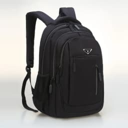 Large Capacity Backpack Men Laptop Backpacks 15.6 Oxford Black Solid High School Bags Teen College Boy Gril Student Backpack