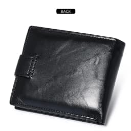 2026 New Men's Genuine Leather Wallet Top Layer Cowhide Short Horizontal Wallet Coin Pocket Card Holder