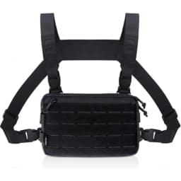 New 1000D Nylon Men Chest Bag Reflective Strips EDC Hip-hop Streetwear Backpack Multiple Pockets Nylon Chest Rig Bag Hiking