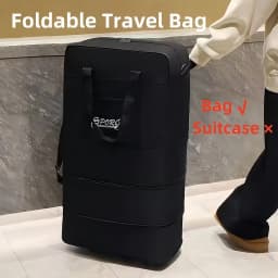 Expandable Rolling Duffel Bag Suitcases with Wheels, Foldable Luggage Bag | Sturdy Handle, Durable Fabric, Rolling Travel Bag Duffel Bag for Men Women