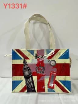 Shopping bag PVC tote bag small niche design waterproof tote bag eco-friendly versatile single shoulder bag lunch bag