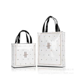 Shopping bag PVC tote bag small niche design waterproof tote bag eco-friendly versatile single shoulder bag lunch bag