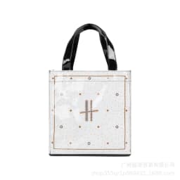Shopping bag PVC tote bag small niche design waterproof tote bag eco-friendly versatile single shoulder bag lunch bag