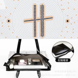 Shopping bag PVC tote bag small niche design waterproof tote bag eco-friendly versatile single shoulder bag lunch bag