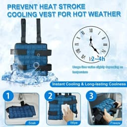 Summer Repeatable Self-absorbing Water Cooling Vests Ice Packs Physiotherapy Ice Compress Body Wrap for High Temperature Tools