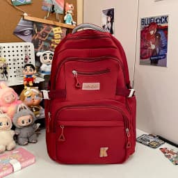 Simple and Stylish College Student Backpack Nylon Lightweight Large Capacity Computer Backpack School Commuting Travel Bag