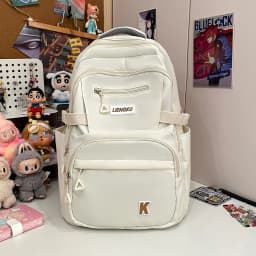 Simple and Stylish College Student Backpack Nylon Lightweight Large Capacity Computer Backpack School Commuting Travel Bag