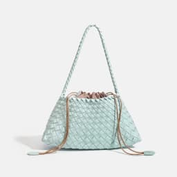 High End Fashion Handbag Messenger Bag with Large Inner Pocket, Popular Pure Hand Woven Bag for Women Tote Shoulder Underarm Bag