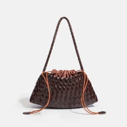 High End Fashion Handbag Messenger Bag with Large Inner Pocket, Popular Pure Hand Woven Bag for Women Tote Shoulder Underarm Bag