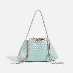 High End Fashion Handbag Messenger Bag with Large Inner Pocket, Popular Pure Hand Woven Bag for Women Tote Shoulder Underarm Bag