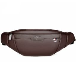 Business Leather Waist Bag Multifunctional Workout Traveling Running Crossbody Casual Wallets Waist Pack Phone Bag Man Chest Bag