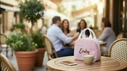 1pc Personalized Embroidered Name Lunch Bag, Striped Lunchbox Bag, Insulated Lunch Bag,Large Capacity Camping Insulated Bag