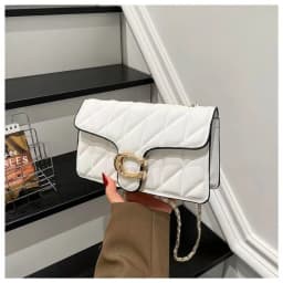 2026 New European Style Small Fragrance Diamond Grid Bag, Light Luxury Women's Single Shoulder Crossbody Women's Bag