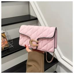 2026 New European Style Small Fragrance Diamond Grid Bag, Light Luxury Women's Single Shoulder Crossbody Women's Bag