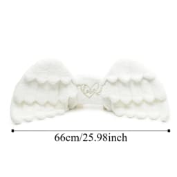 New Adjustable Straps Angel Wings Backpack Polyester Zipper Lolita Backpack White Color Backpack JK Uniform