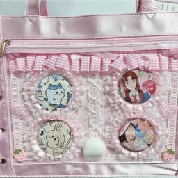 Pink Finished Ita Board Cute Plush Style Ita Bag Pin Badge Organizer Badge Organizer Board Itabag Accessories
