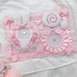 Pink Finished Ita Board Cute Plush Style Ita Bag Pin Badge Organizer Badge Organizer Board Itabag Accessories