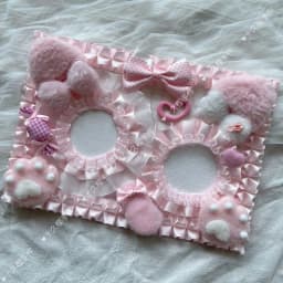 Pink Finished Ita Board Cute Plush Style Ita Bag Pin Badge Organizer Badge Organizer Board Itabag Accessories