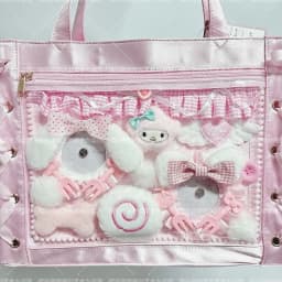 Pink Finished Ita Board Cute Plush Style Ita Bag Pin Badge Organizer Badge Organizer Board Itabag Accessories