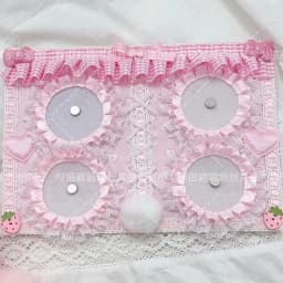 Pink Finished Ita Board Cute Plush Style Ita Bag Pin Badge Organizer Badge Organizer Board Itabag Accessories
