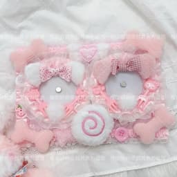 Pink Finished Ita Board Cute Plush Style Ita Bag Pin Badge Organizer Badge Organizer Board Itabag Accessories