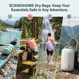 Waterproof Dry Bag Ultralight Clothing Storage Bag Lightweight Roll Top Travel Packing Organizer for Luggage Swimming Outdoor