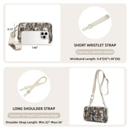 Wristlet Wallets for Women Nylon Quilted Wallet with 4 Zippers, Travel Credit Card Holder Cell Phone Organizer