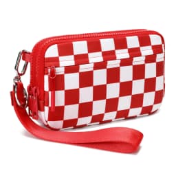 Wristlet Wallets for Women Nylon Quilted Wallet with 4 Zippers, Travel Credit Card Holder Cell Phone Organizer