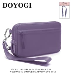 Wristlet Wallets for Women Nylon Quilted Wallet with 4 Zippers, Travel Credit Card Holder Cell Phone Organizer