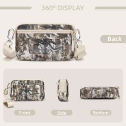 Wristlet Wallets for Women Nylon Quilted Wallet with 4 Zippers, Travel Credit Card Holder Cell Phone Organizer