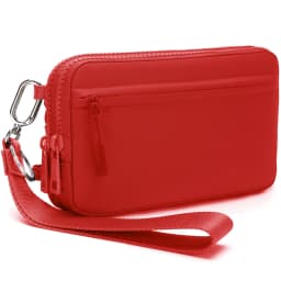 Wristlet Wallets for Women Nylon Quilted Wallet with 4 Zippers, Travel Credit Card Holder Cell Phone Organizer