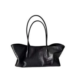 PU Soft Leather Women's Shoulder Bag Retro Luxury Crocodile Pattern Tote Bag Simple Elegant Large Capacity Lightweight Handbag