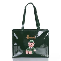 Women Waterproof PVC Cartoon Shopping Bag Portable Student Shoulder Handbag