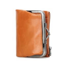 Contact'S Genuine Leather Wallet Women Small Metal Frame Purse Ladies Hasp and Zipper Coin Pocket Credit Card Holder