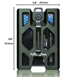 Aluminum Badge Holder/Wallet_ Durable ID Card Holder with Metal Clip and 4 Cards Slot