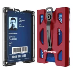 Aluminum Badge Holder/Wallet_ Durable ID Card Holder with Metal Clip and 4 Cards Slot