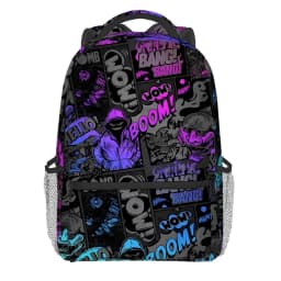 Explosion English Letter Backpacks for Boy and Girls Best Gifts 2D Flat Cartoon School Backpack for Children