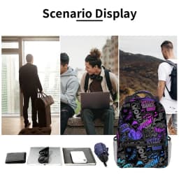 Explosion English Letter Backpacks for Boy and Girls Best Gifts 2D Flat Cartoon School Backpack for Children