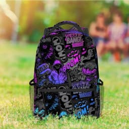 Explosion English Letter Backpacks for Boy and Girls Best Gifts 2D Flat Cartoon School Backpack for Children