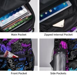 Explosion English Letter Backpacks for Boy and Girls Best Gifts 2D Flat Cartoon School Backpack for Children