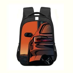 Japan JDM Racing Car Print Backpack Engine Turbo Women Men Rucksack Children School Bags for Teenager Laptop Backpack Travel Bag