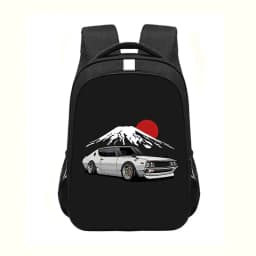 Japan JDM Racing Car Print Backpack Engine Turbo Women Men Rucksack Children School Bags for Teenager Laptop Backpack Travel Bag