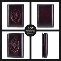 Trifold Wallets for Men RFID Blocking Full Grain Leather Short Mens Wallet with Snap Closure, 8 Card Slots, Clear ID Window